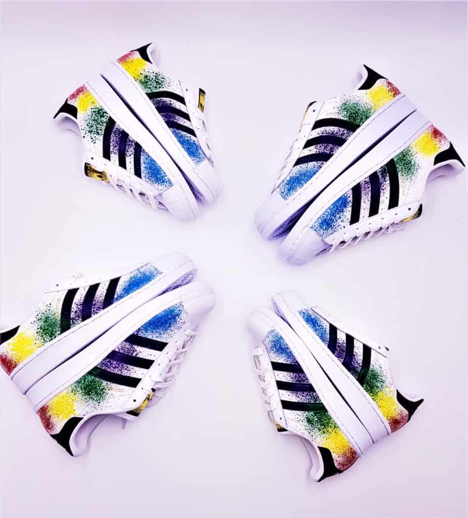 Adidas Color Splash Superstar - Double G Customs - Custom Sneakers