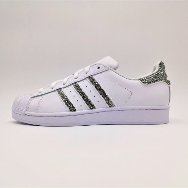 adidas superstar glitter nero