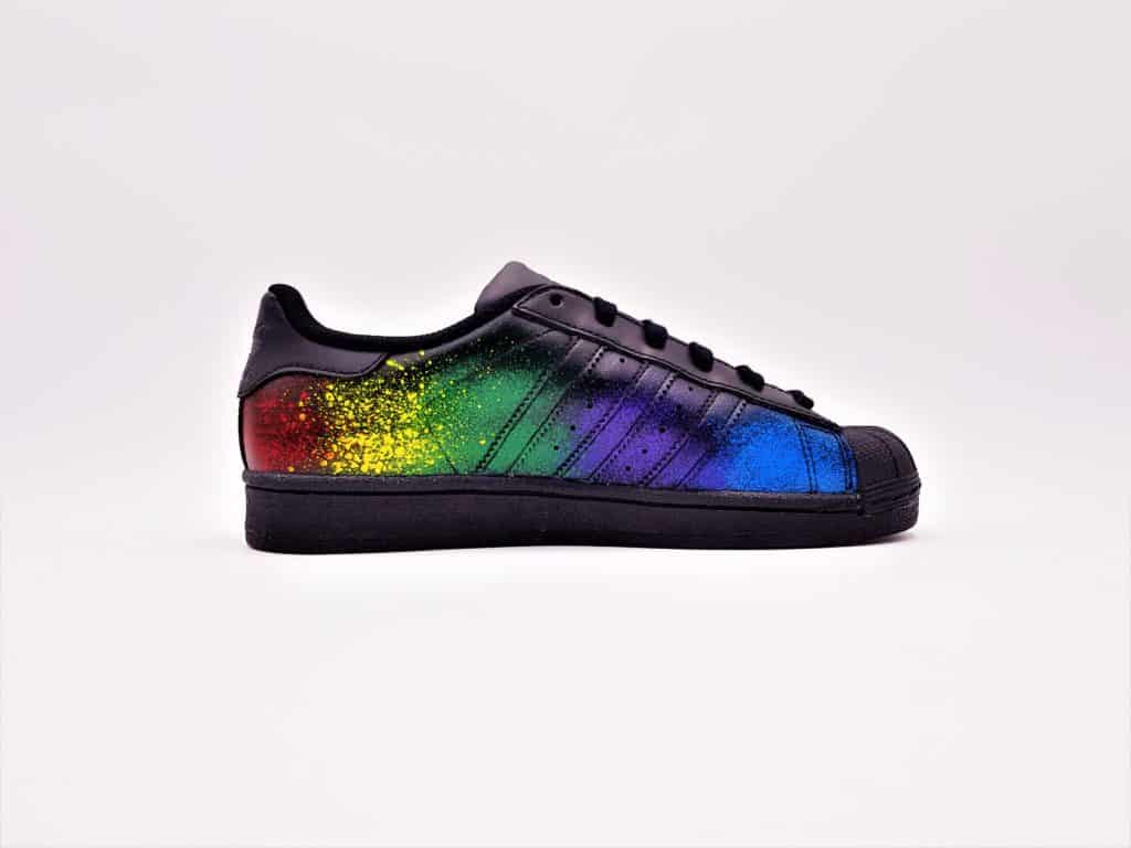 Adidas Originals SuperStar Color Paint Splatter Shoes Men's 8 - 9.5 FX5537