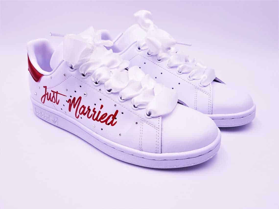 Adidas Stan Smith Just Married - Double G Customs - Chaussures 