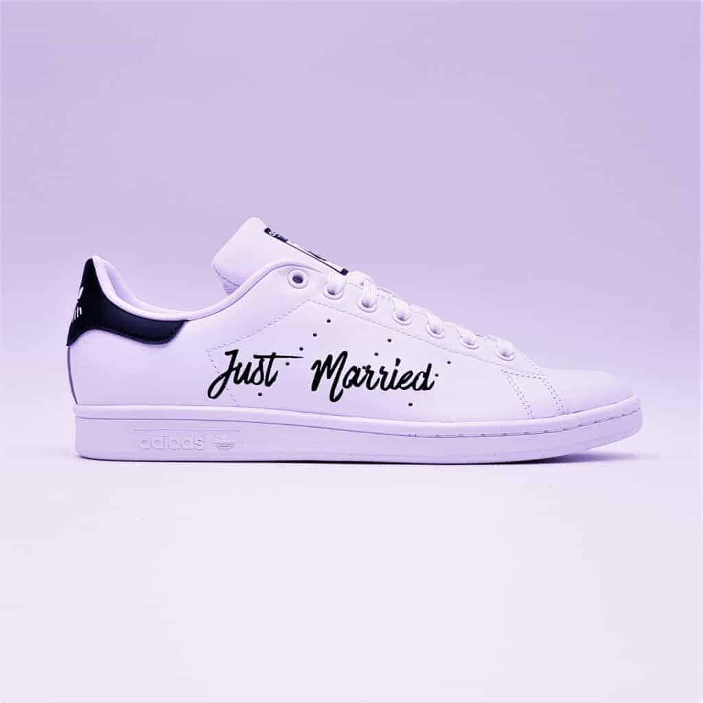 Adidas Stan Smith Just Married - Double G Customs - Chaussures personnalis?�es