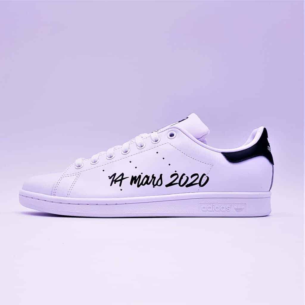 Ligero Prominente Puntero Adidas Stan Smith Just Married - Double G Customs - Customised shoes