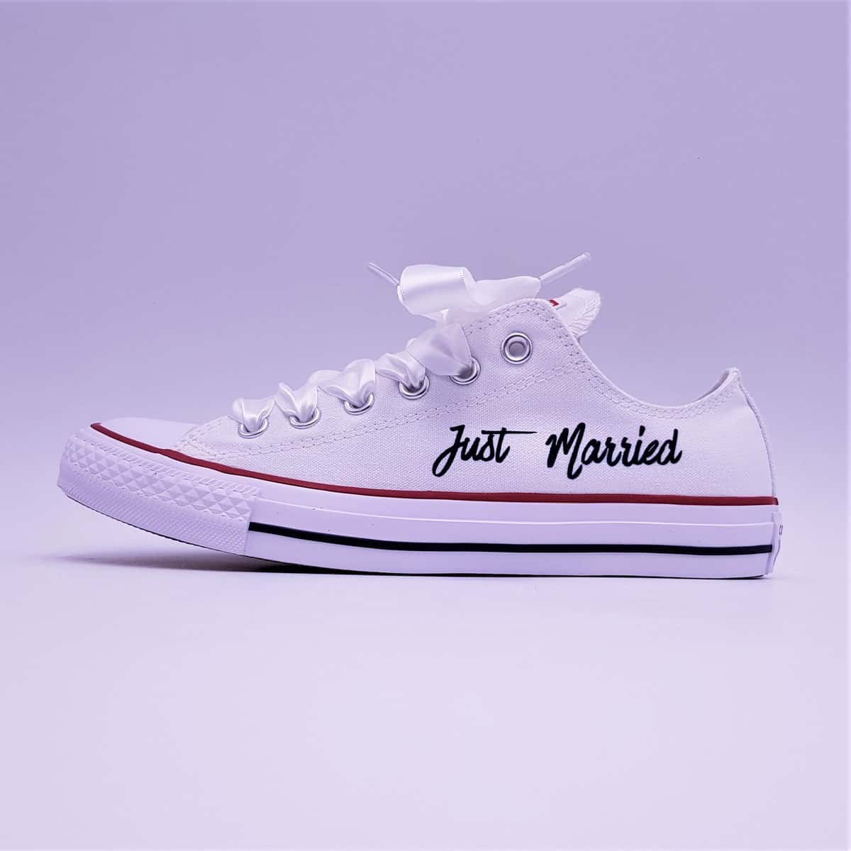 Converse Wedding Just Married Elegance v2 Double G Customs