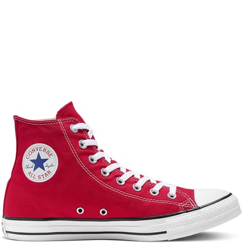 converse avec ecriture rouge