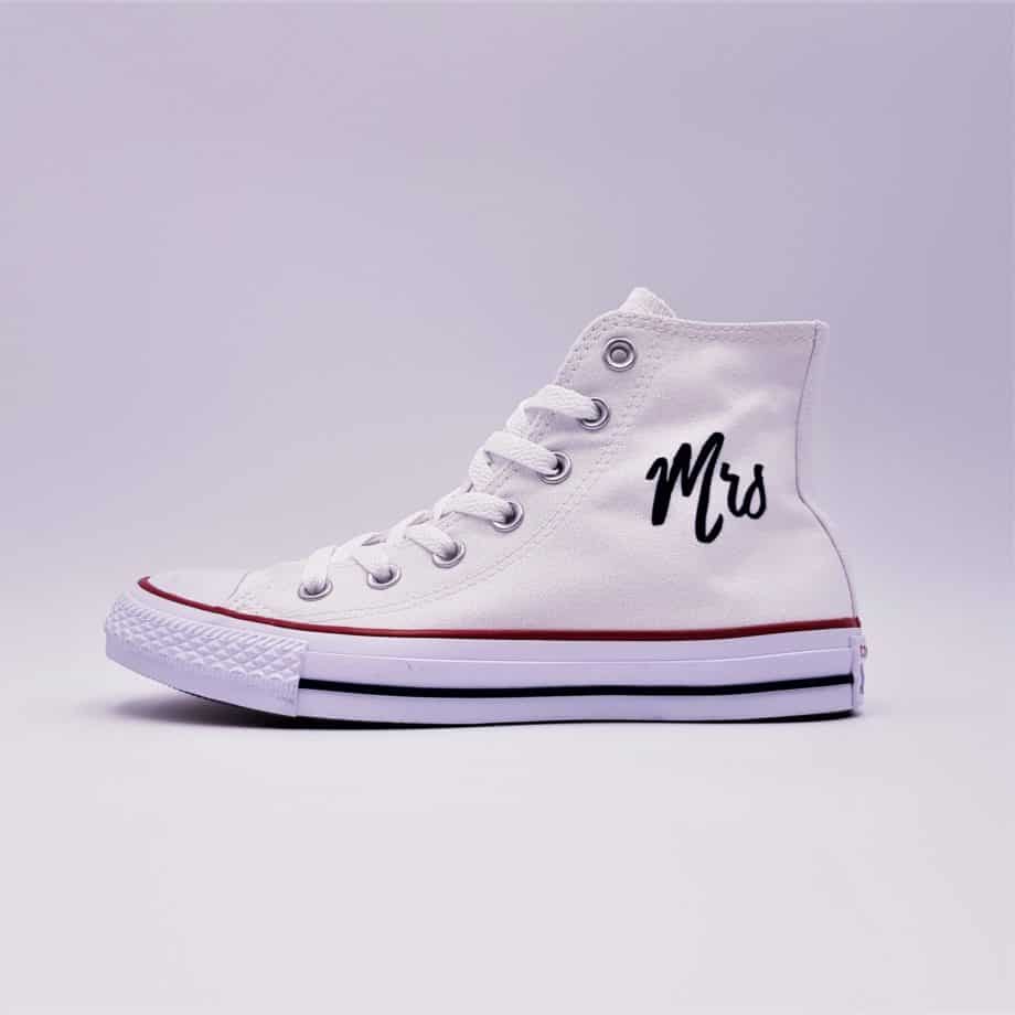 Get married in Converse as a couple with these personalised Just Married Elegance Mr/Ms of Double G Customs