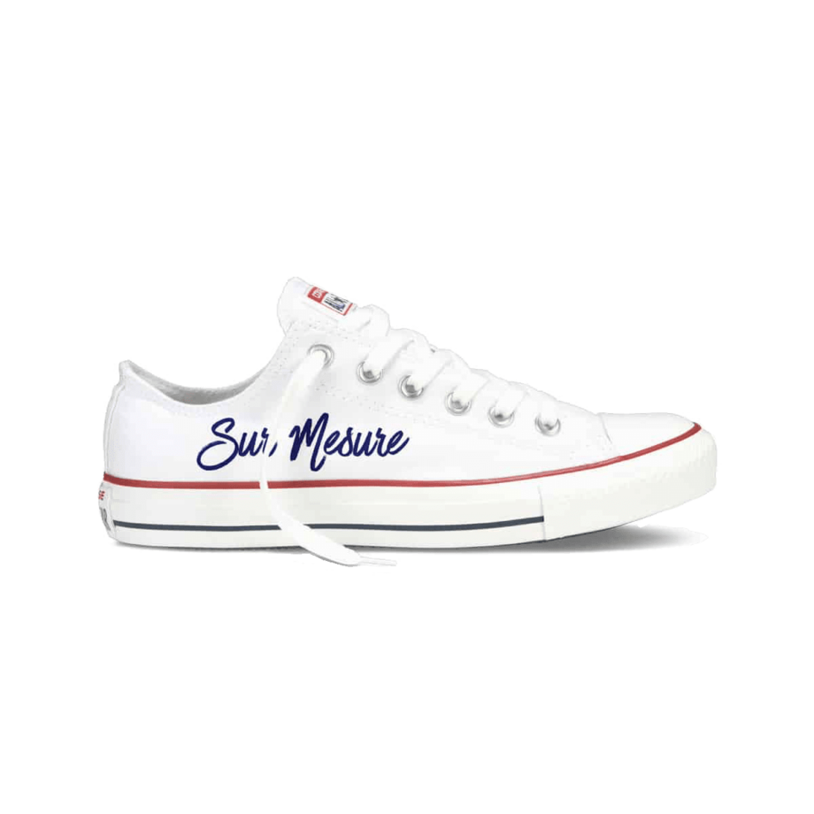 Customize your wedding shoes at Double G Customs with these personalized Converse.