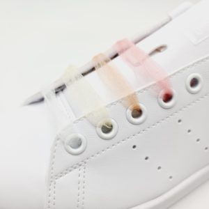 Lacets en tulle pour personnaliser vos chaussures de mariage chez Double G Customs