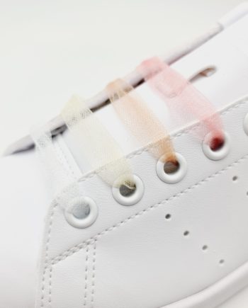Lacets en tulle pour personnaliser vos chaussures de mariage chez Double G Customs