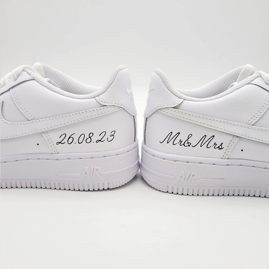 Les Nike air force 1 Mr&Mrs sont des chaussures de mariage à la mode