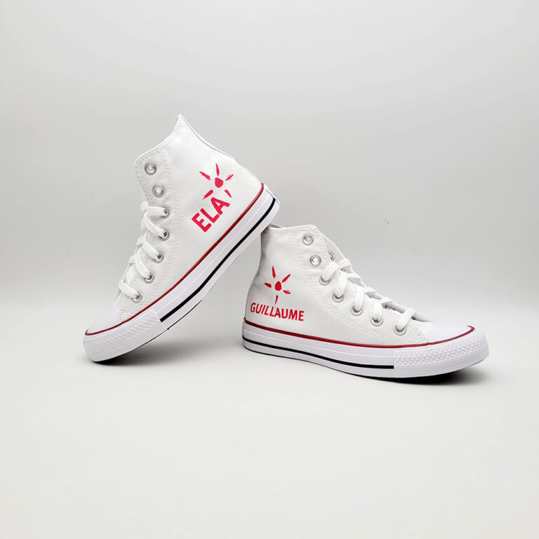 Des Converse Chuck Taylor personnalisées aux couleurs de l'association ELA pour la soutenir au quotidien !