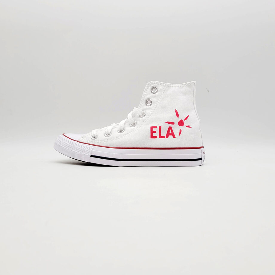 Personalized sneakers in ELA colors, a great way to support the association