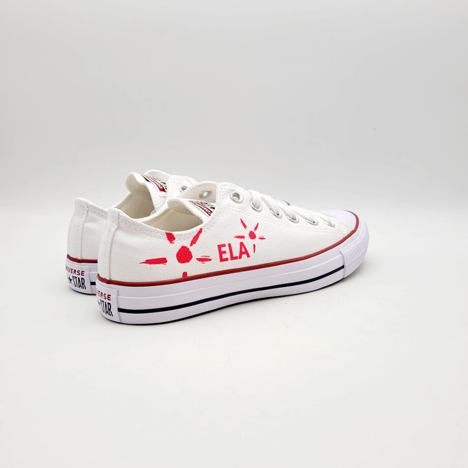 ELA logo on personalized sneakers