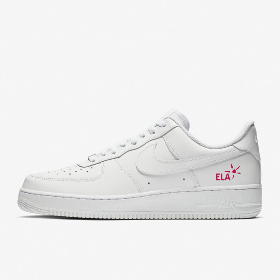 Support ELA by customizing this pair of Nike air force one sneakers with the association&#039;s logo!