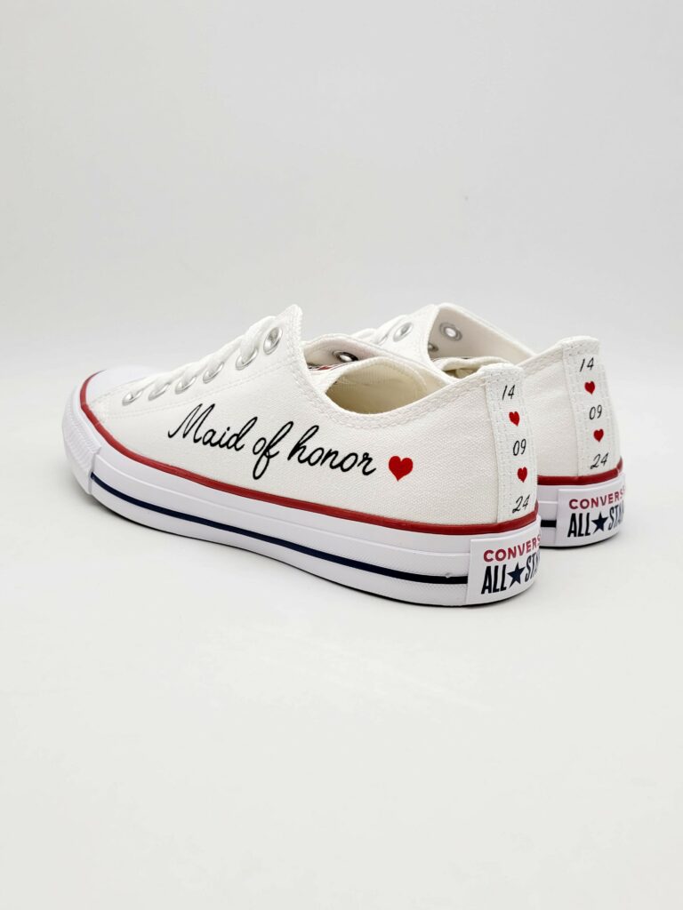 Personalized sneakers for witnesses and bridesmaids