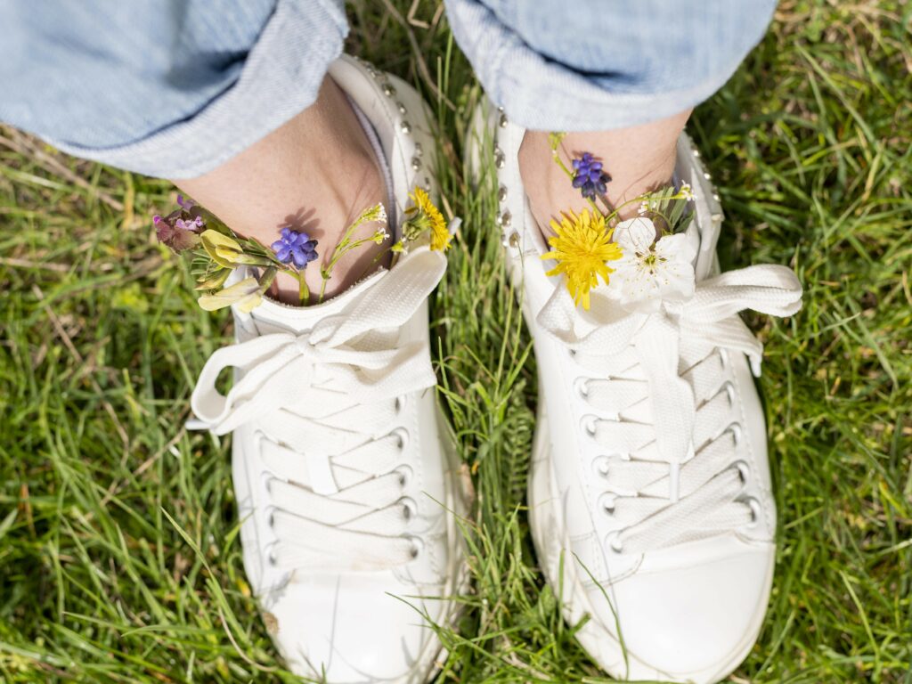 La beauté du printemps sur vos baskets personnalisées